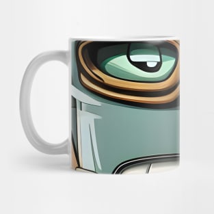 Smiling green robot Mug